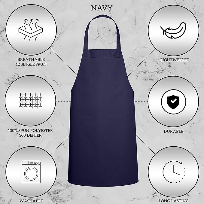 GREEN LIFESTYLE 120 Pack Professional Chef Apron– Grilling Aprons - Image 3