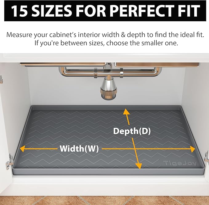 TigeJoy 34" x 19" Under Sink Mats - Image 2