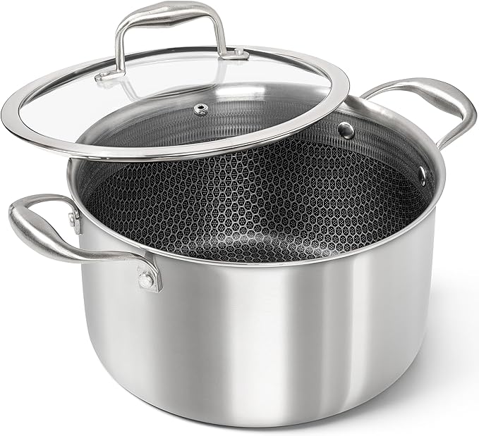 MICHELANGELO Tri-ply Stainless Steel Stock Pot by Michelangelo