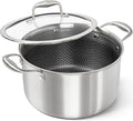 MICHELANGELO Tri-ply Stainless Steel Stock Pot by Michelangelo