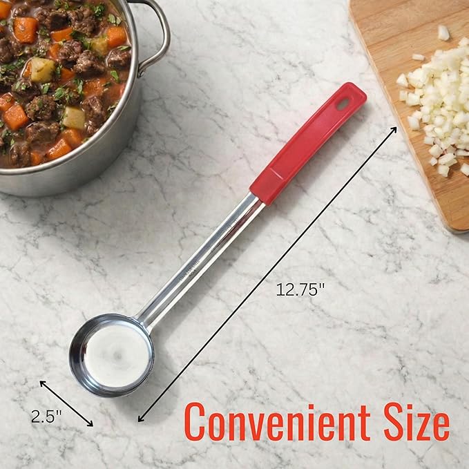 2 Ounce Solid Stainless Steel Portion Control Ladle Spoon - Image 6