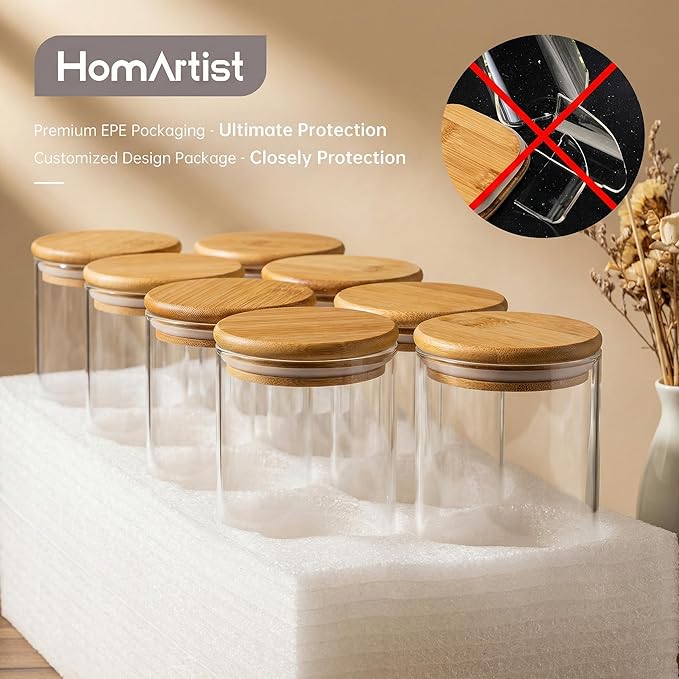 32oz & 21oz - 4 Pack Glass Jars - Image 7