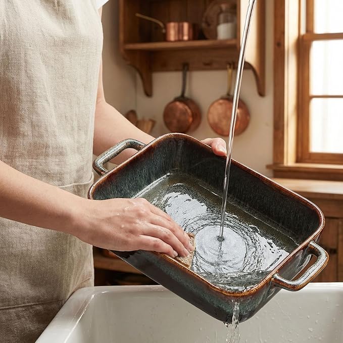8" x 6" Porcelain Rectangular Casserole Dishes, 2 pieces Baking Dish - Image 7