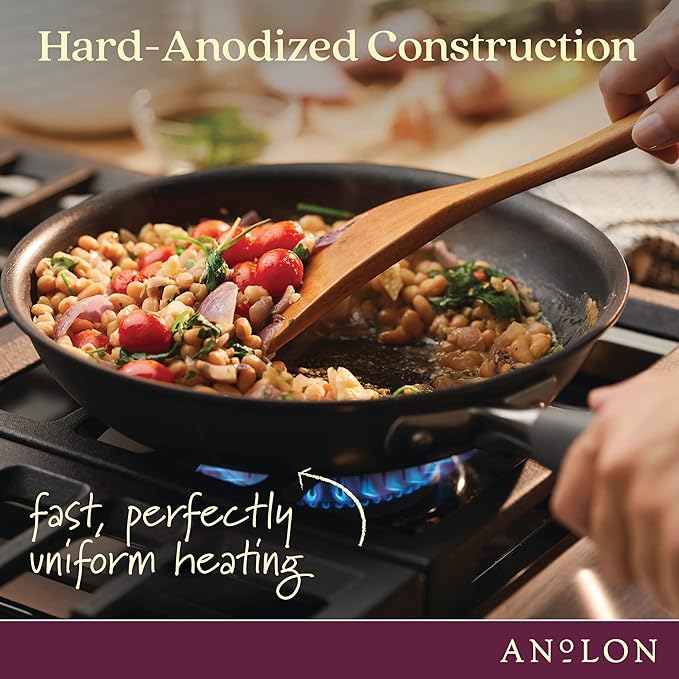 Anolon Advanced Home Hard Anodized Nonstick Frying Pan, 8.5 Inch – Small Non - Image 5