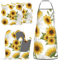 Yellow Sunflower Oven Mitts Sunflowers Pot Holders Yellow Flowers Cooking Apron by Unknown