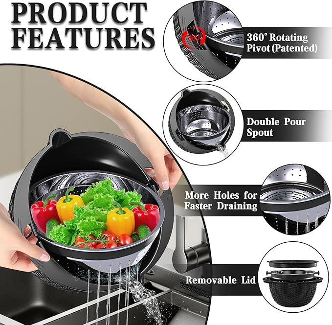 4-1 Colander with Bowl Set - Image 3