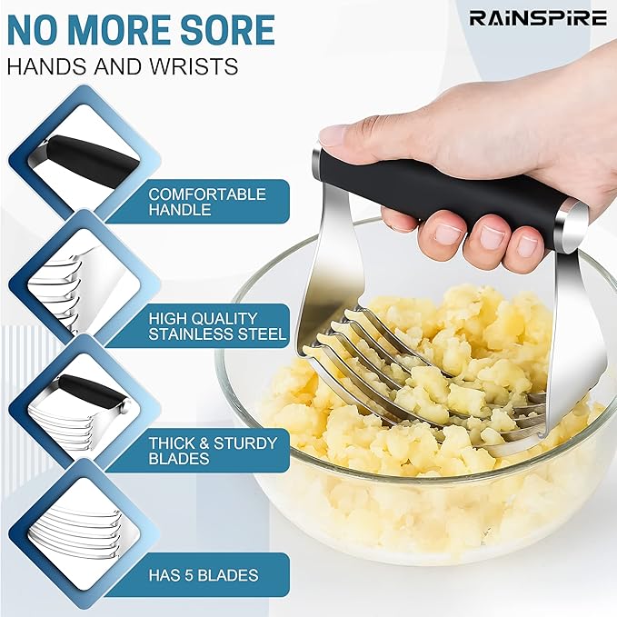 Rainspire XL Pastry Cutter For Baking, Heavy Duty Pastry Blender Stainless Steel - Image 3