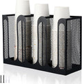 Maxcheck Metal Mesh Cup and Lid Holder Coffee Paper Cup Dispenser Lid Holder by Maxcheck