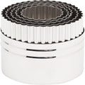 Ateco Double Sided Small Round Cutters in Graduated Sizes, Fluted & Plain Edges by Ateco