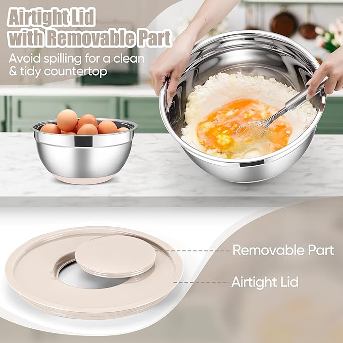 E-far Stainless Steel Mixing Bowls - Image 6