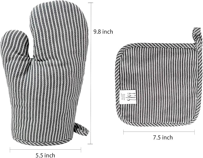 4Pcs Oven Mitts and Pot Holders, Heat Resistant Oven Mitts Set - Image 3