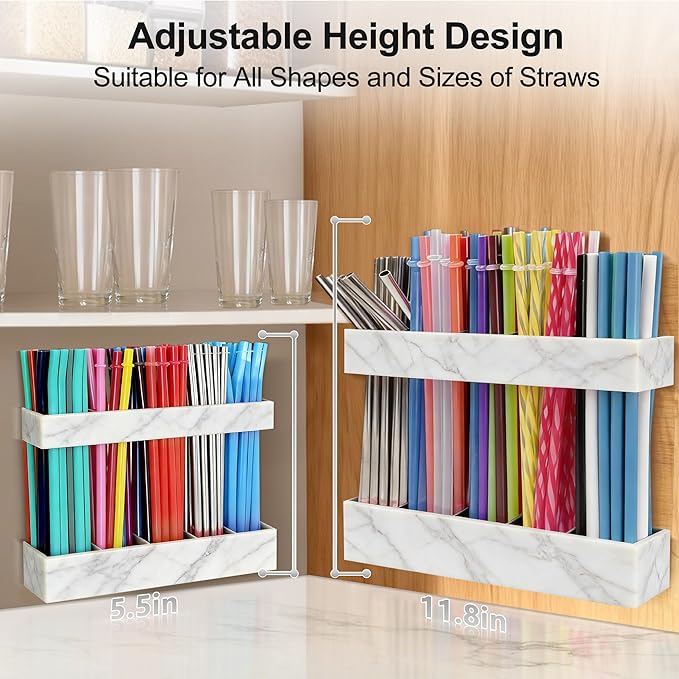 9.5” Large Acrylic Straw Holder - Image 2