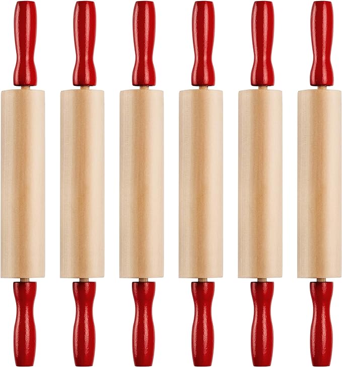Mini Rolling Pin 7.5 Inch Kids Rolling Pin Set by Bedwina