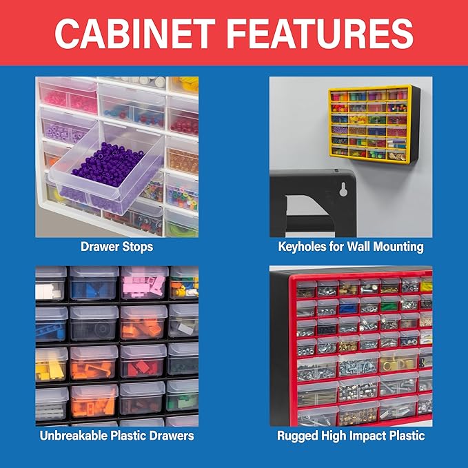 Akro-Mils 44-Drawer Plastic Drawer Storage Cabinet - Image 6