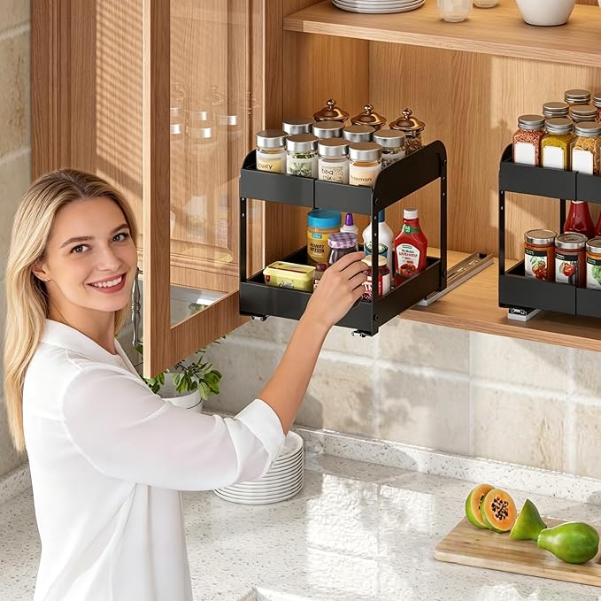Across-Star Expandable Pull Out Spice Rack - Image 2