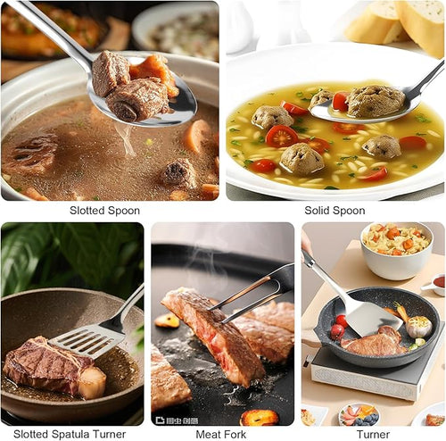 10 Piece Stainless Steel Cooking Utensils Set - Image 2