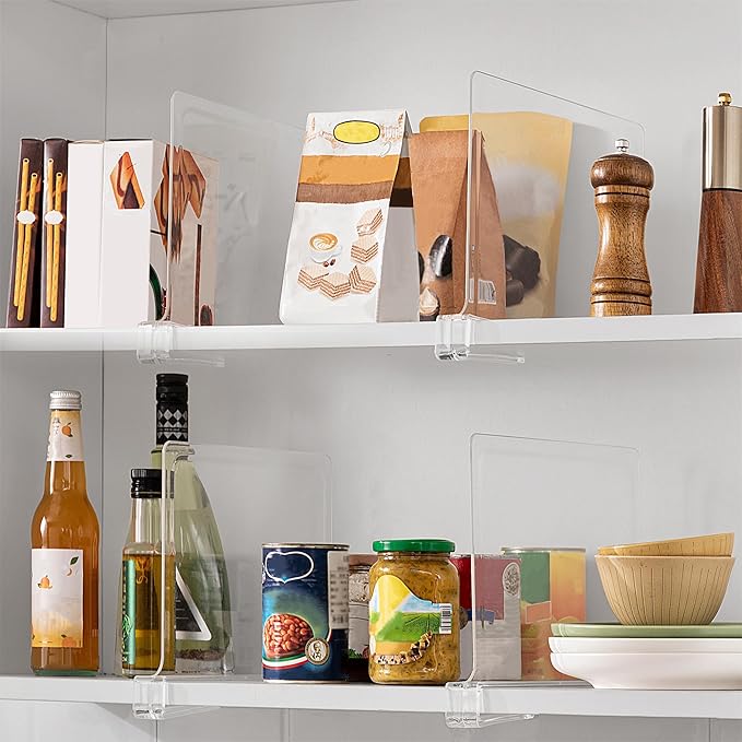 12 Pack 12 Inches Clear Shelf Dividers - Image 6