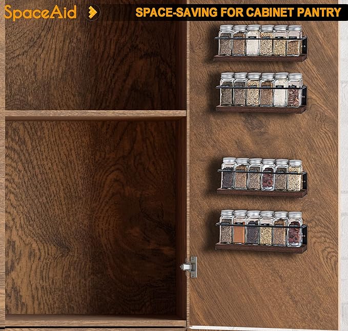 SpaceAid Spice Rack Organizer for Cabinet Door or Wall Mount - Image 3