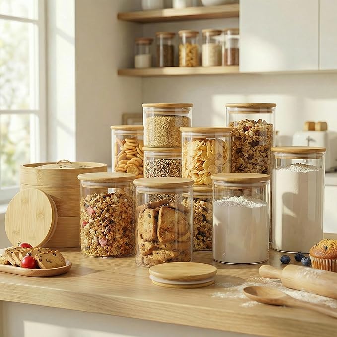 32oz & 21oz - 4 Pack Glass Jars - Image 6