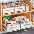 4Pack Pull out Cabinet Organizer, Heavy Duty Slide out Pantry Shelves Drawer by Kitstorack