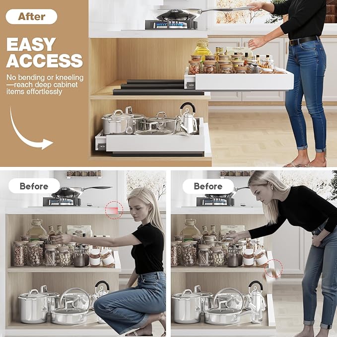 Seinloes 2 Pack Pull Out Cabinet Organizer - Image 4