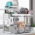 Over Sink Dish Drying Rack, Upgrade 2.5-Tier 304 Stainless Steel Dish Rack by Shrivee