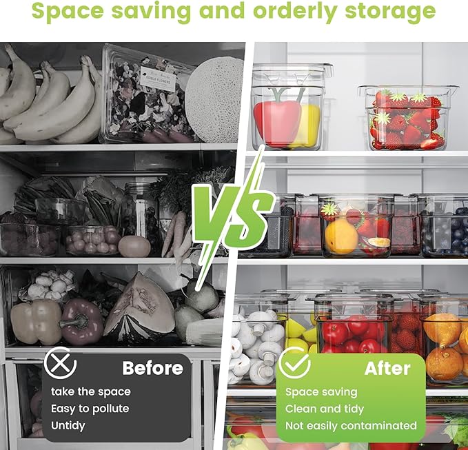 6 Pack Plastic Food Pan with Lid 1/6 Size 4 Inch Deep Restaurant Clear Food - Image 6
