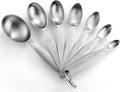 Spring Chef Stainless Steel Measuring Spoons Set of 7, Oval Metal Teaspoon & by SpringChef