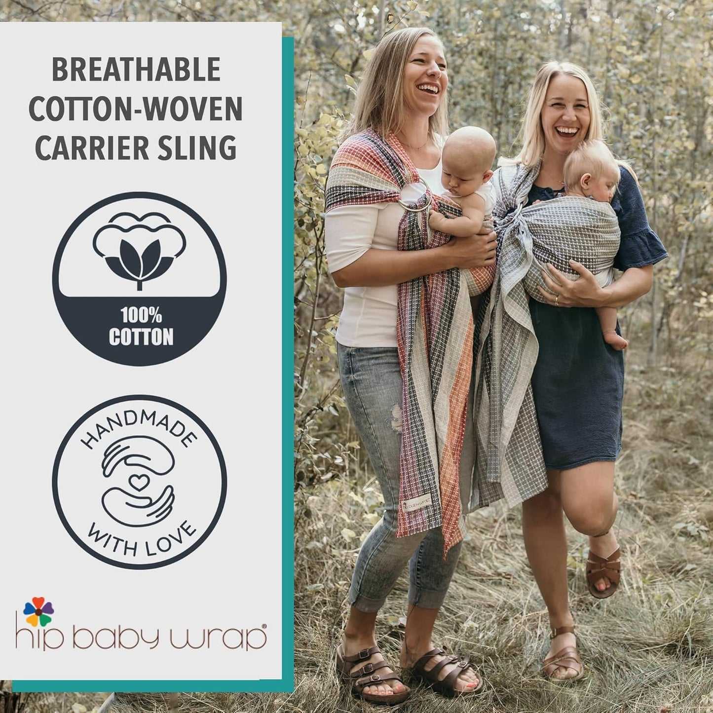 Hip Baby Wrap Ring Sling Baby Carrier for Infants and Toddlers - Beautiful, 100% Soft Cotton Baby Wraps Carrier for Babies 8-35 lbs - Perfect Baby Shower Gifts Moms and Dads - Nursing Cover (Slate)
