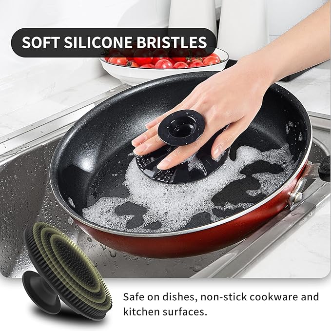 Silicone Sponge, BEAUTAIL Non-Scratch Scrub Sponges - Image 3