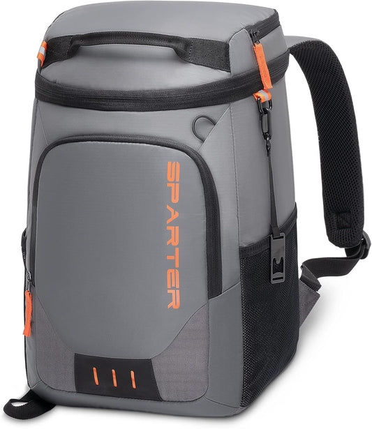 SPARTER Backpack Cooler Insulated Leak Proof 33/49 Cans, 2 Insulated Compartments Thermal Bag, Portable Lightweight Beach Travel Camping Lunch Backpack for Men and Women