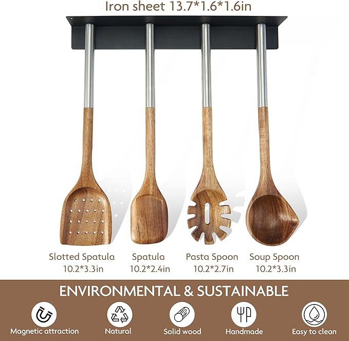 Edergoo 4 PCS Acacia Wood Cooking Utensils Set - Image 4