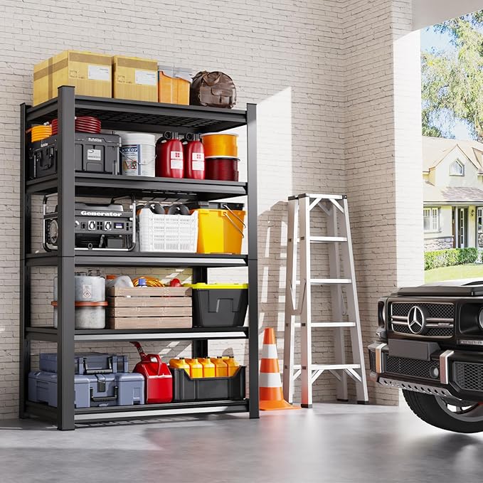 Set of 2 Garage Shelving-3500 lbs 5 Tier Storage Shelves, Adjustable Heavy Duty - Image 8