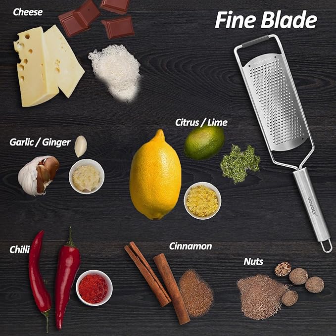 Vovoly 4-Pcs Pro Set Zester Grater Set, Cheese Grater - Image 5