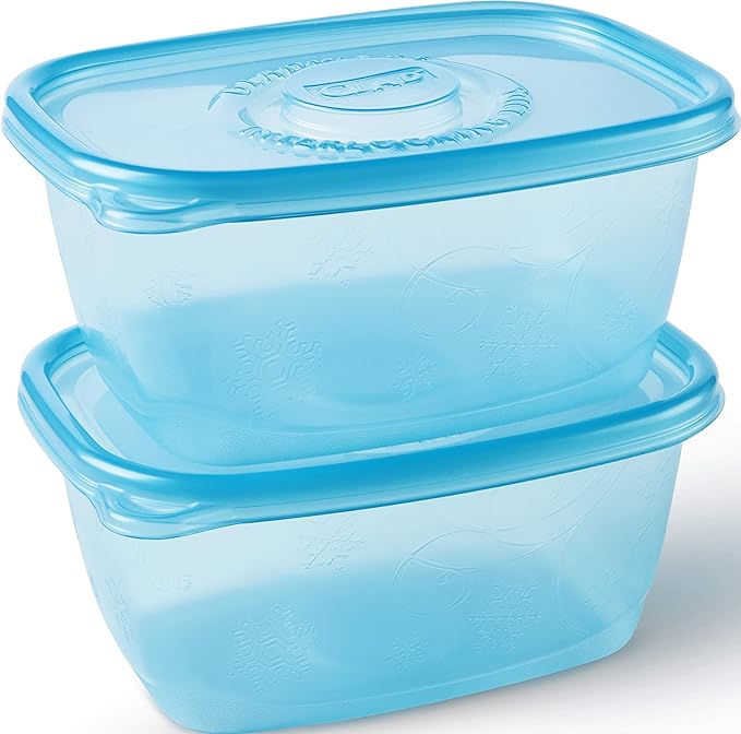 Glad Gladware Freezerware Food Storage Containers, Large Rectangle Holds 64 - Image 4