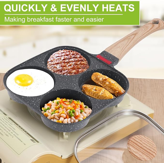 4-Cup Egg Pan, Premium Egg Pans Nonstick, Omelette Pan - Image 7