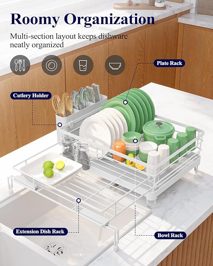 Kitsure Extendable Dish Drying Rack - Image 2