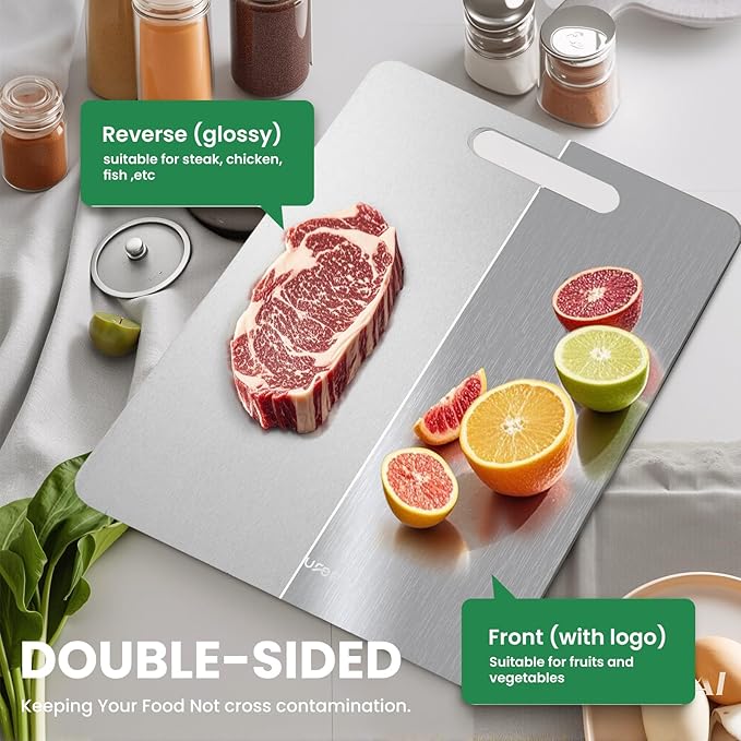 3 Pack Titanium Cutting Board, -100% Pure Titanium Cutting Boards - Image 3