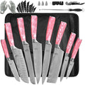 FULLHI 15pcs Japanese Knife Set by ExpertForPortableAndButcherKnifeSet