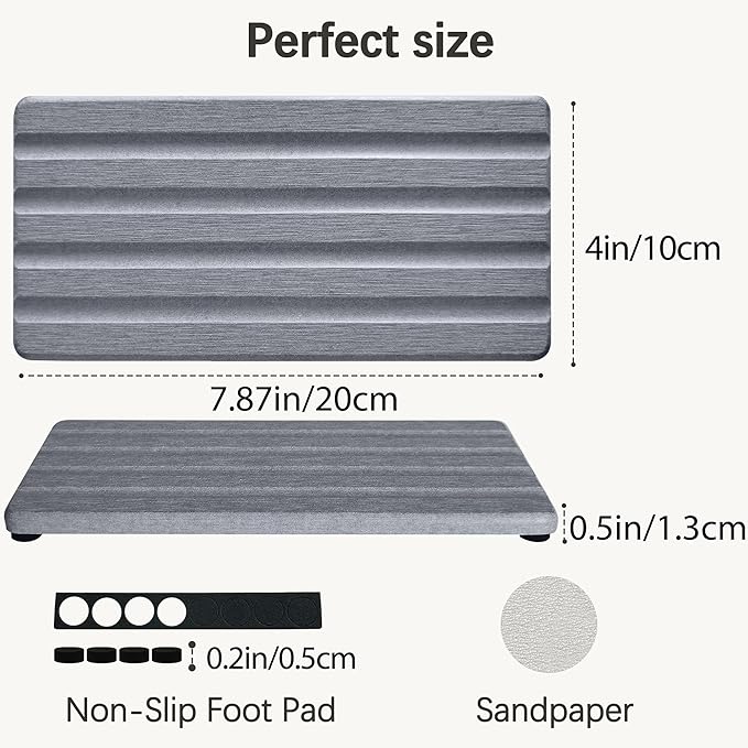 2 PCS Water Absorbing Stone Trays - Image 5