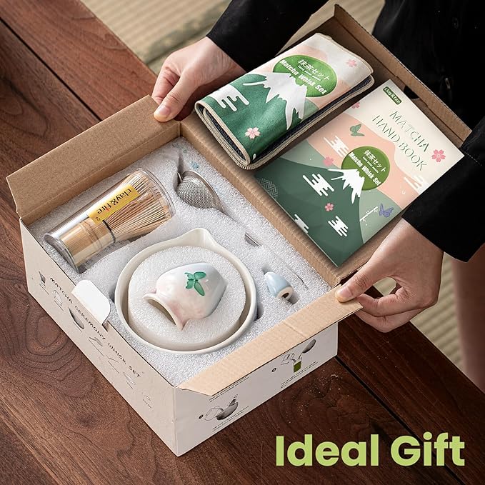 Clay&Fire Matcha Whisk Set，9 Pcs Ceramic Matcha Set, 15 OZ Matcha Bowl - Image 7