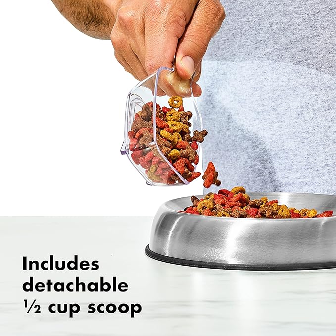 OXO Good Grips Pet Food Container 6.0 Qt | Clear | Airtight Seal | - Image 4