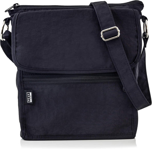 Peak Gear Crossbody Travel Purse with RFID Blocking Pocket and Lifetime Recovery Service. Nylon Shoulder Bag
