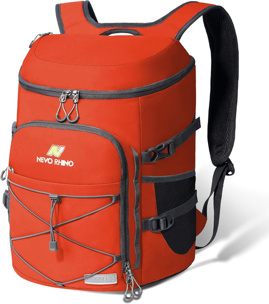 N NEVO RHINO Backpack Coolers Insulated Leak Proof 36/54 Cans,Portable Lightweight Waterproof Insulated Cooler Backpack for Men & Women Ideal for Camping,Travel,Beach,Picnics,Lunch & Day Trips