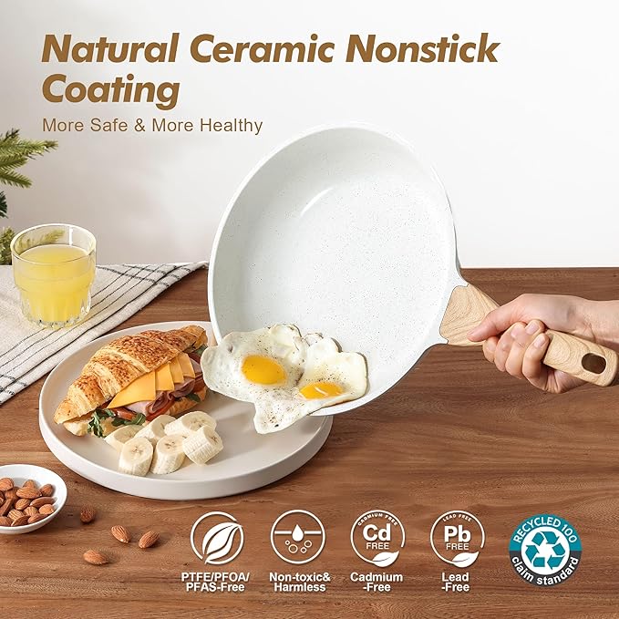SENSARTE Nonstick Frying Pan Skillets, Healthy Cookware Chef's Pan, Free of - Image 3