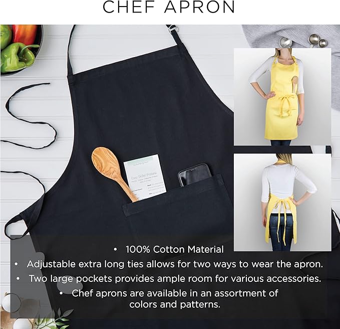 DII unisex Chef Style Cotton Apron - Image 9