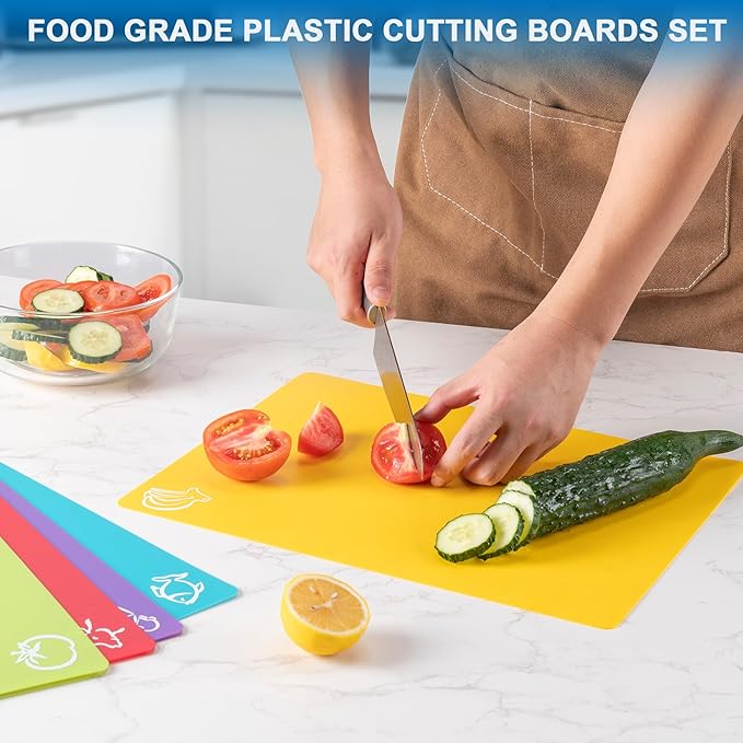 5 Pieces Flexible Plastic Cutting Board Mats - Image 7