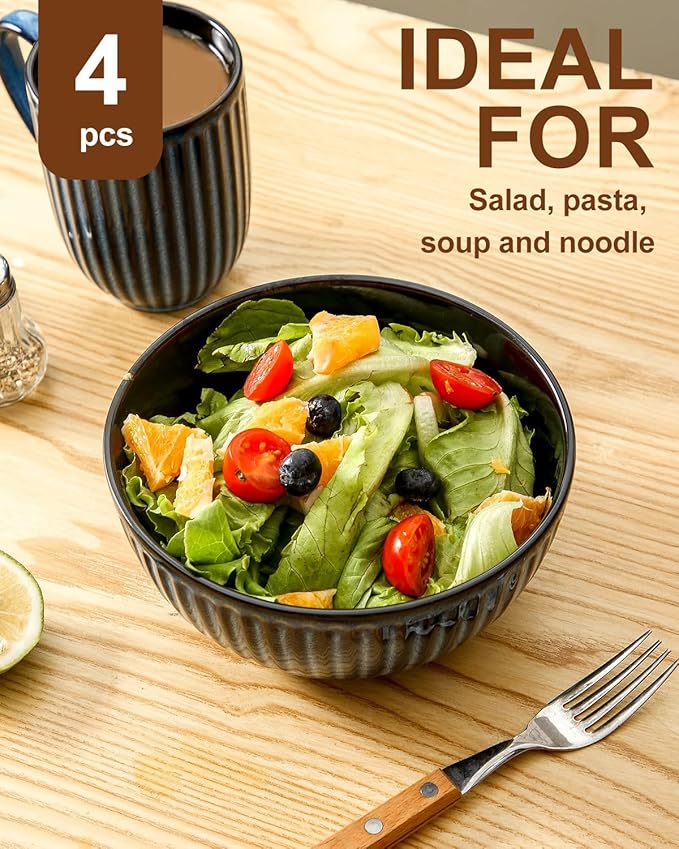 HASENSE Large Ceramic Serving Bowls 42 Oz - Image 6