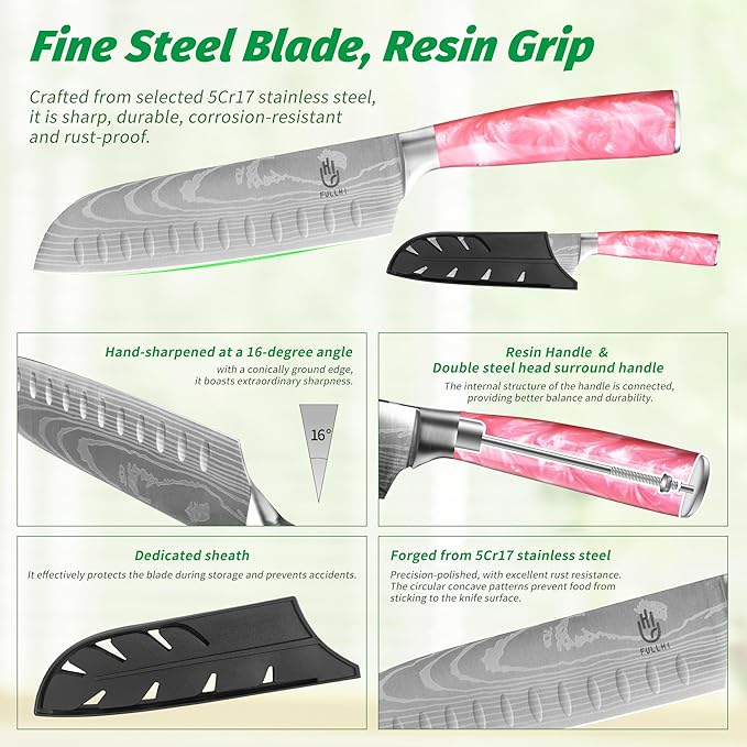 FULLHI 15pcs Japanese Knife Set - Image 3