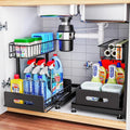 2 Pack Under Sink Organizers and Storage, Pull Out Cabinet Organizer, 2-Tier by Dataroad+Selead